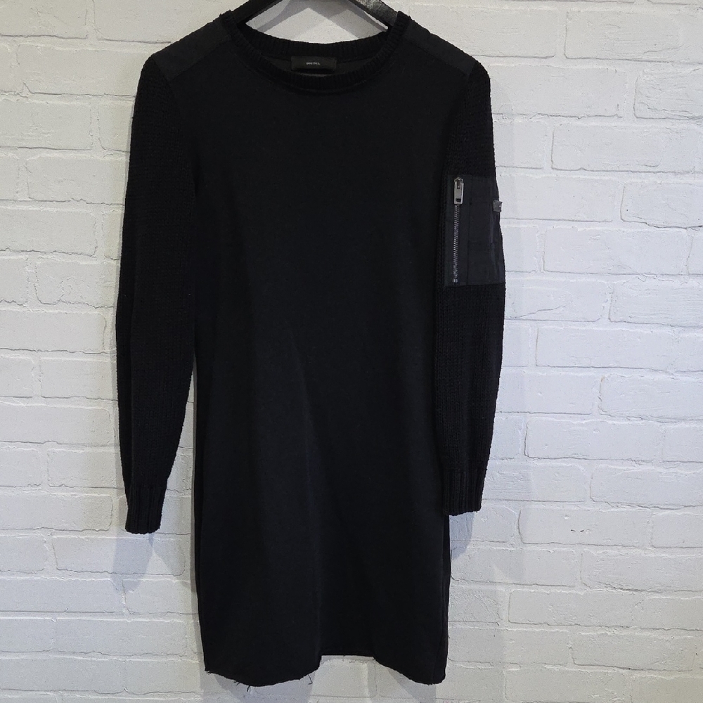 Diesel Knit And Nylon Sweatshirt Dress